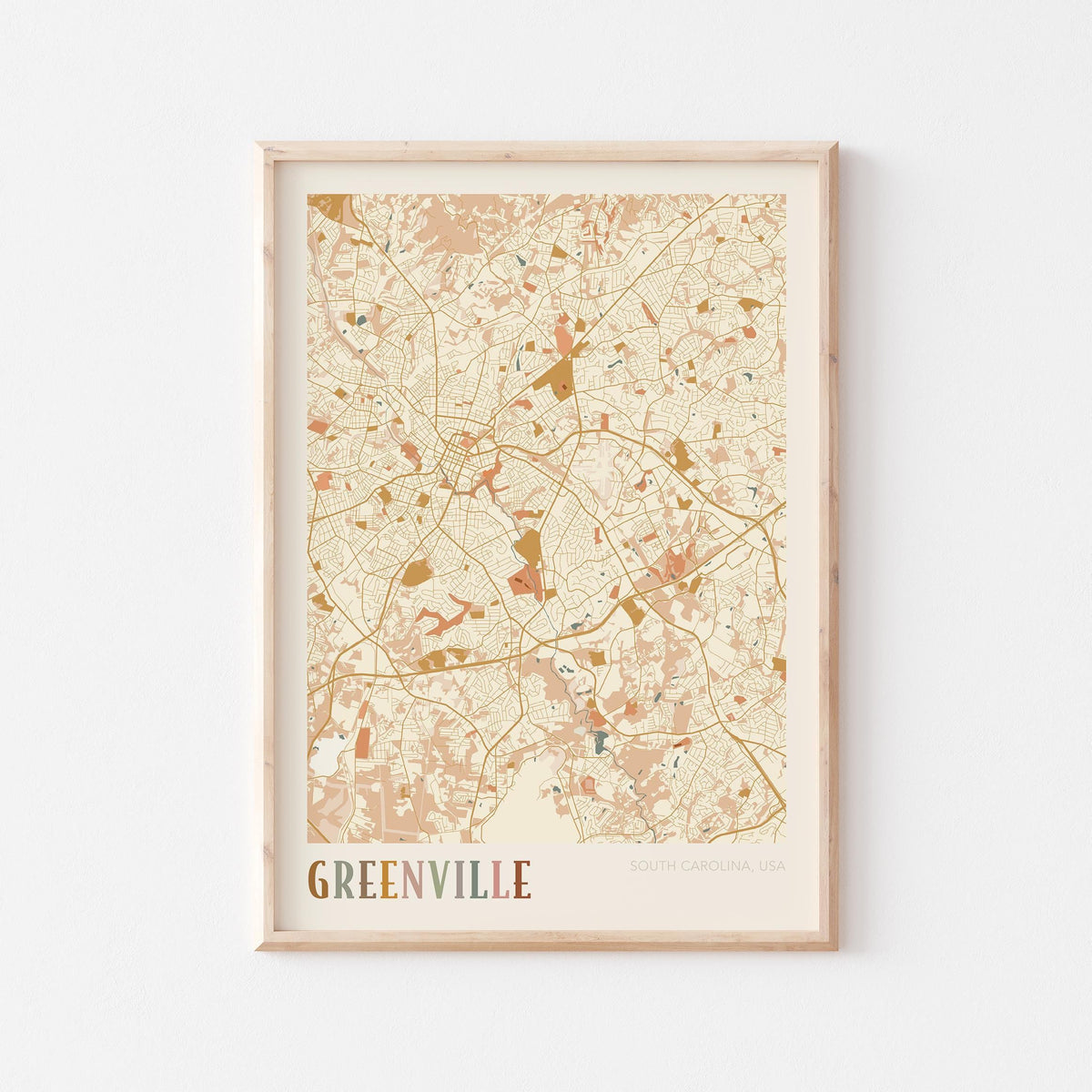 greenville, south carolina map poster - image 1