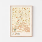 los gatos, california map poster - image 1