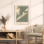 galveston, texas map poster - image 3