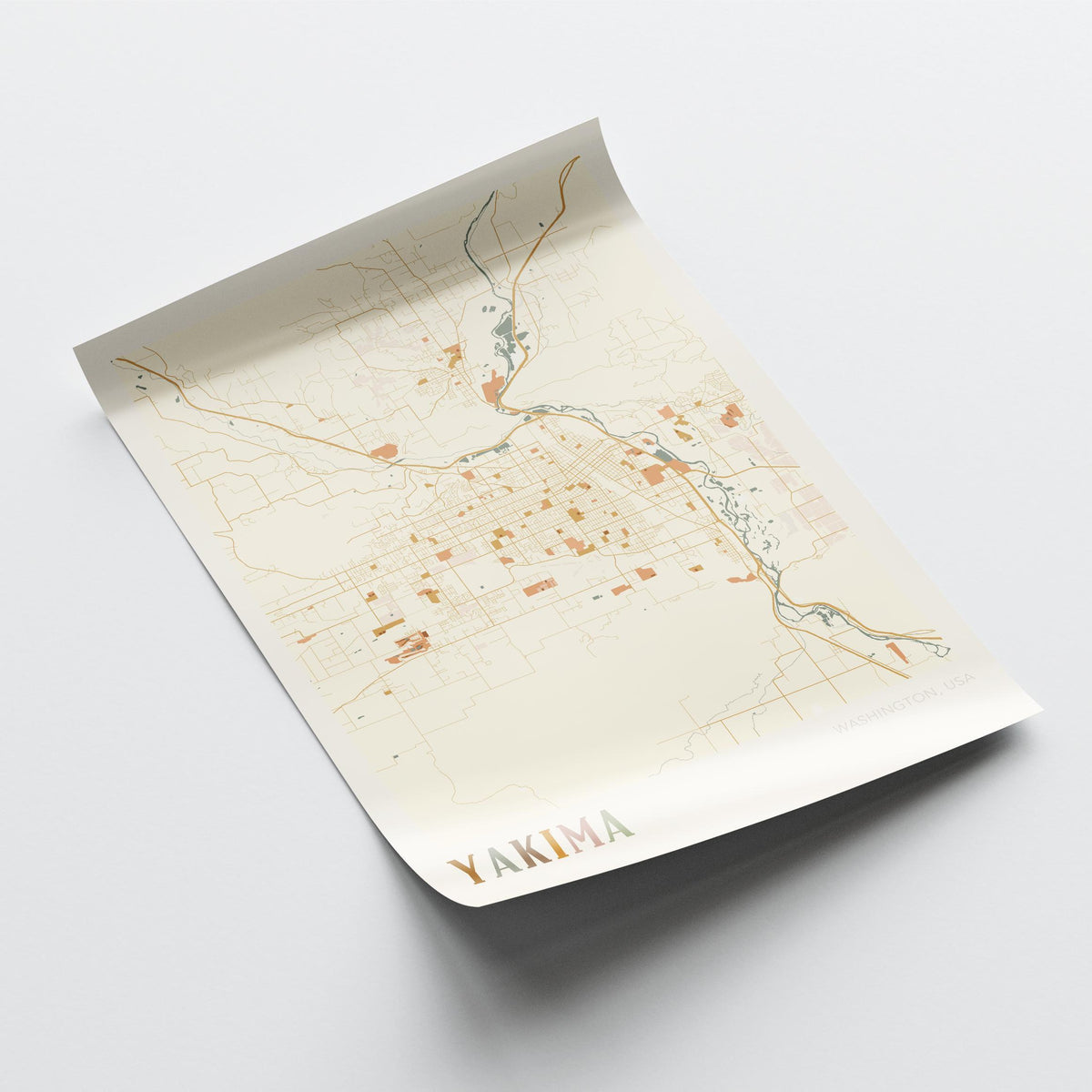 yakima, washington map poster - image 4