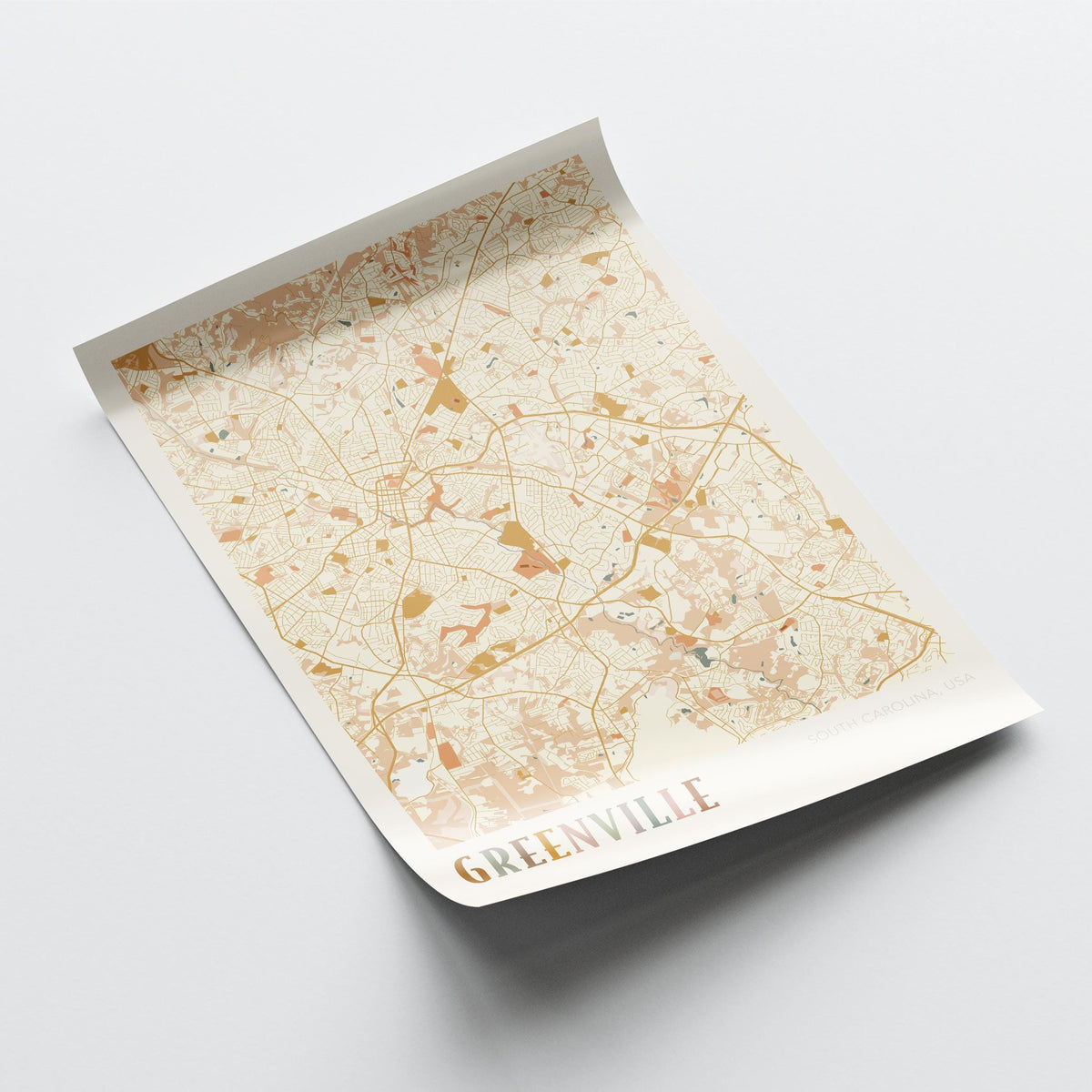 greenville, south carolina map poster - image 4