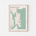 bainbridge island, washington map poster - image 1