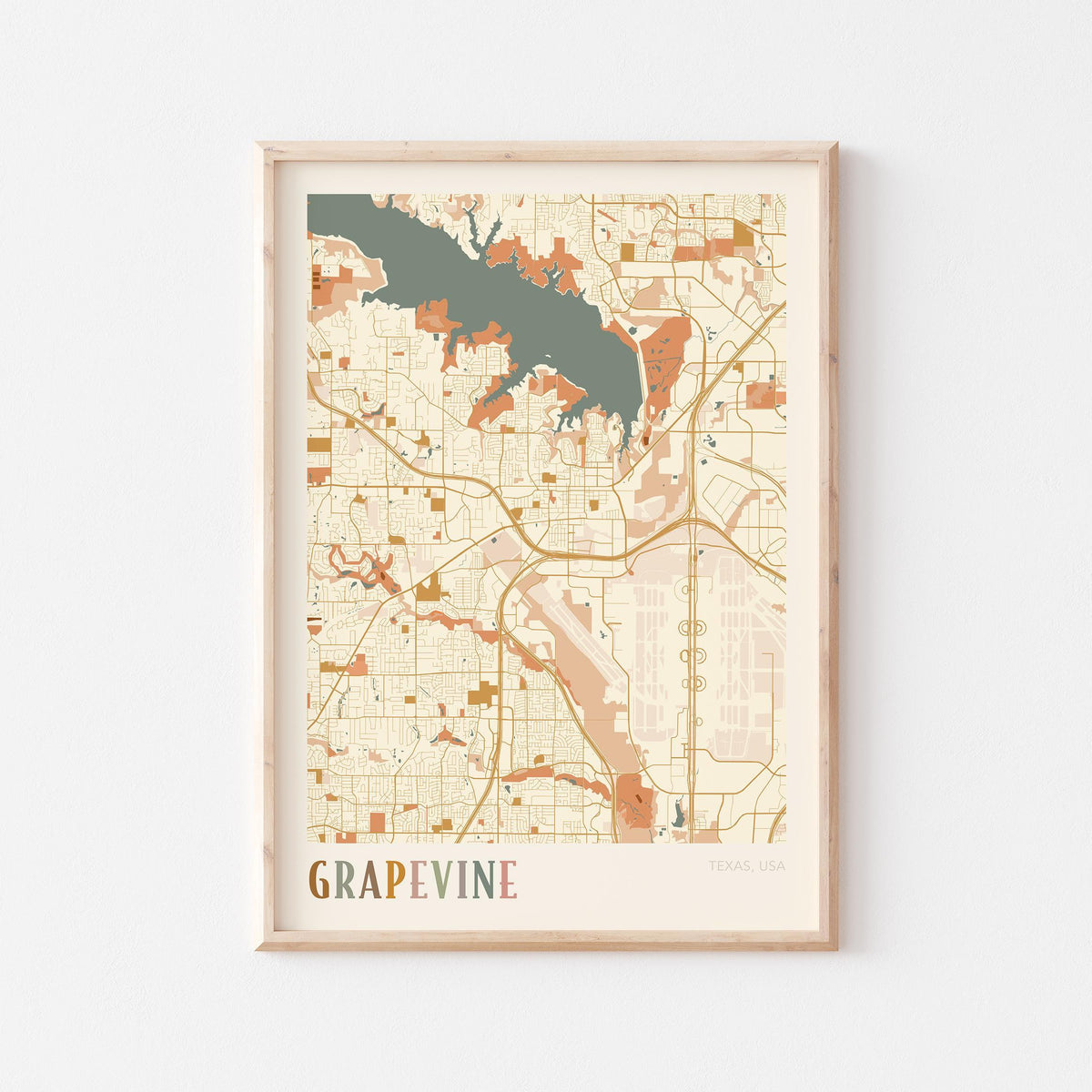grapevine, texas map poster - image 1