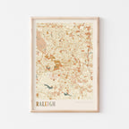 raleigh, north carolina map poster - image 1
