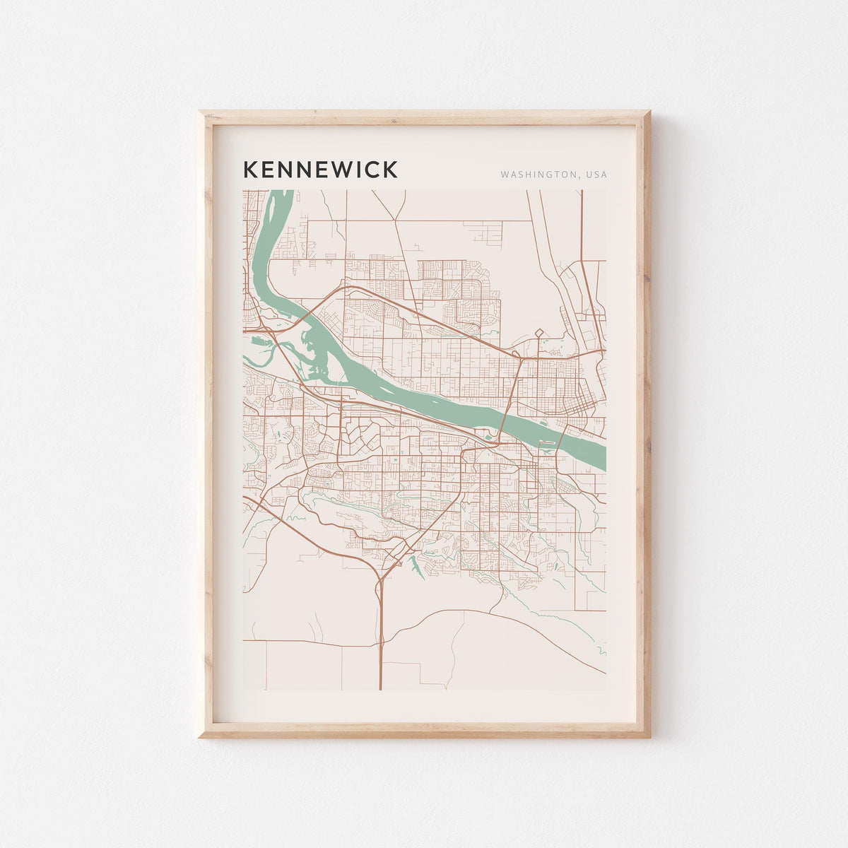 kennewick, washington map poster - image 1
