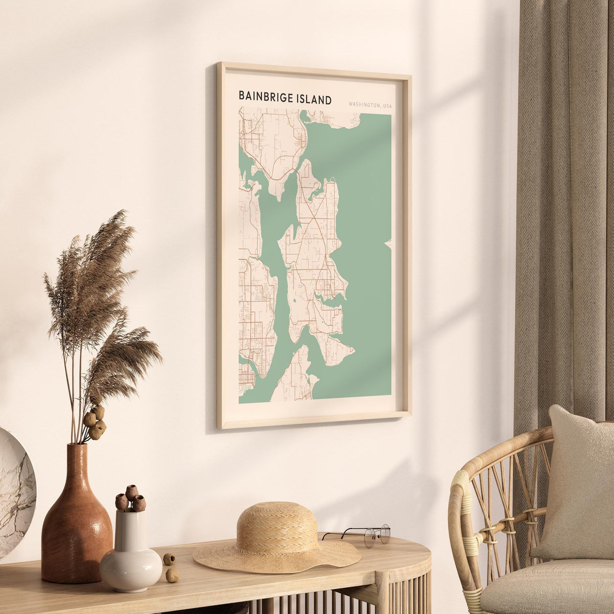 bainbridge island, washington map poster - image 2