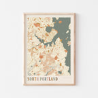 south portland, maine map poster - image 1