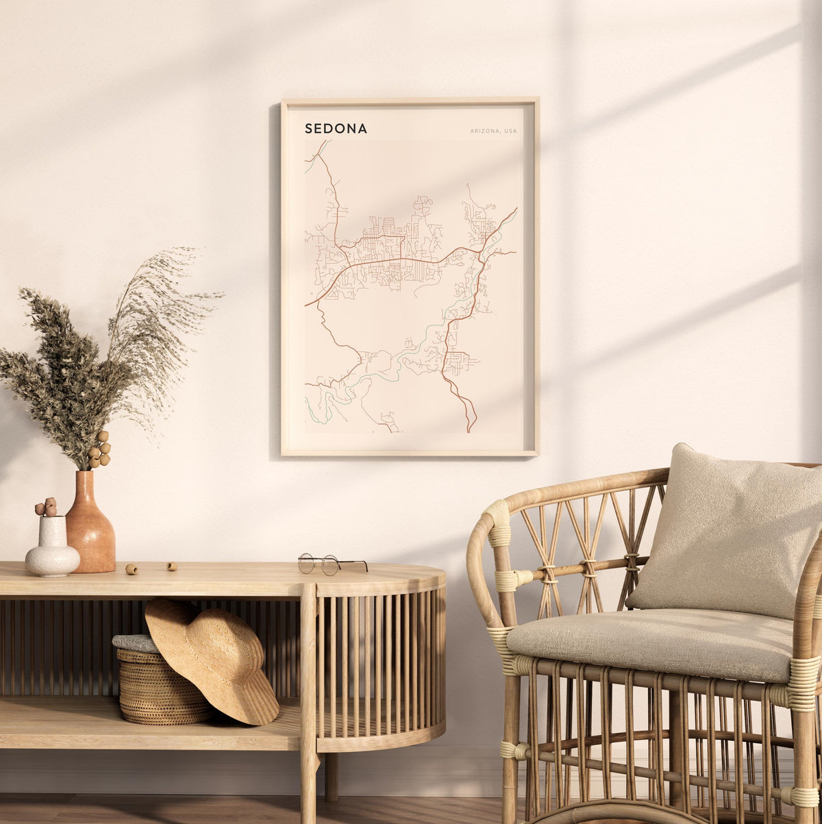 sedona, arizona map poster - image 3