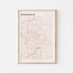springdale, arkansas map poster - image 1