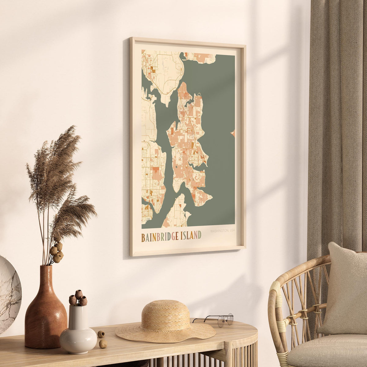 bainbridge island, washington map poster - image 2