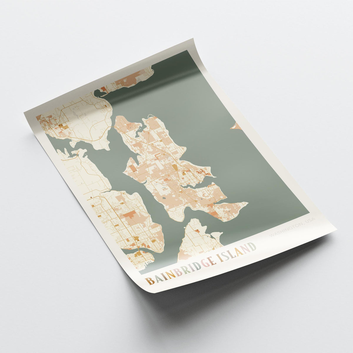 bainbridge island, washington map poster - image 4