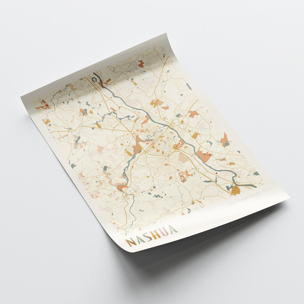 nashua, new hampshire map poster - image 4