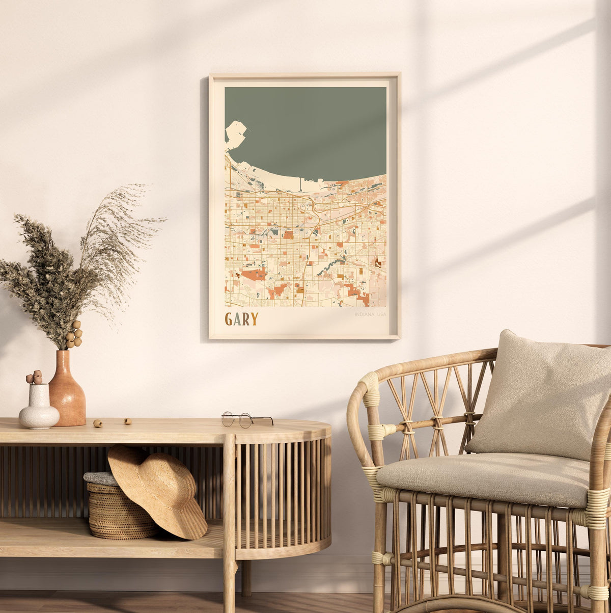 gary, indiana map poster - image 3