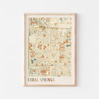 coral springs, florida map poster - image 1