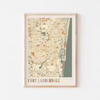fort lauderdale, florida map poster - image 1