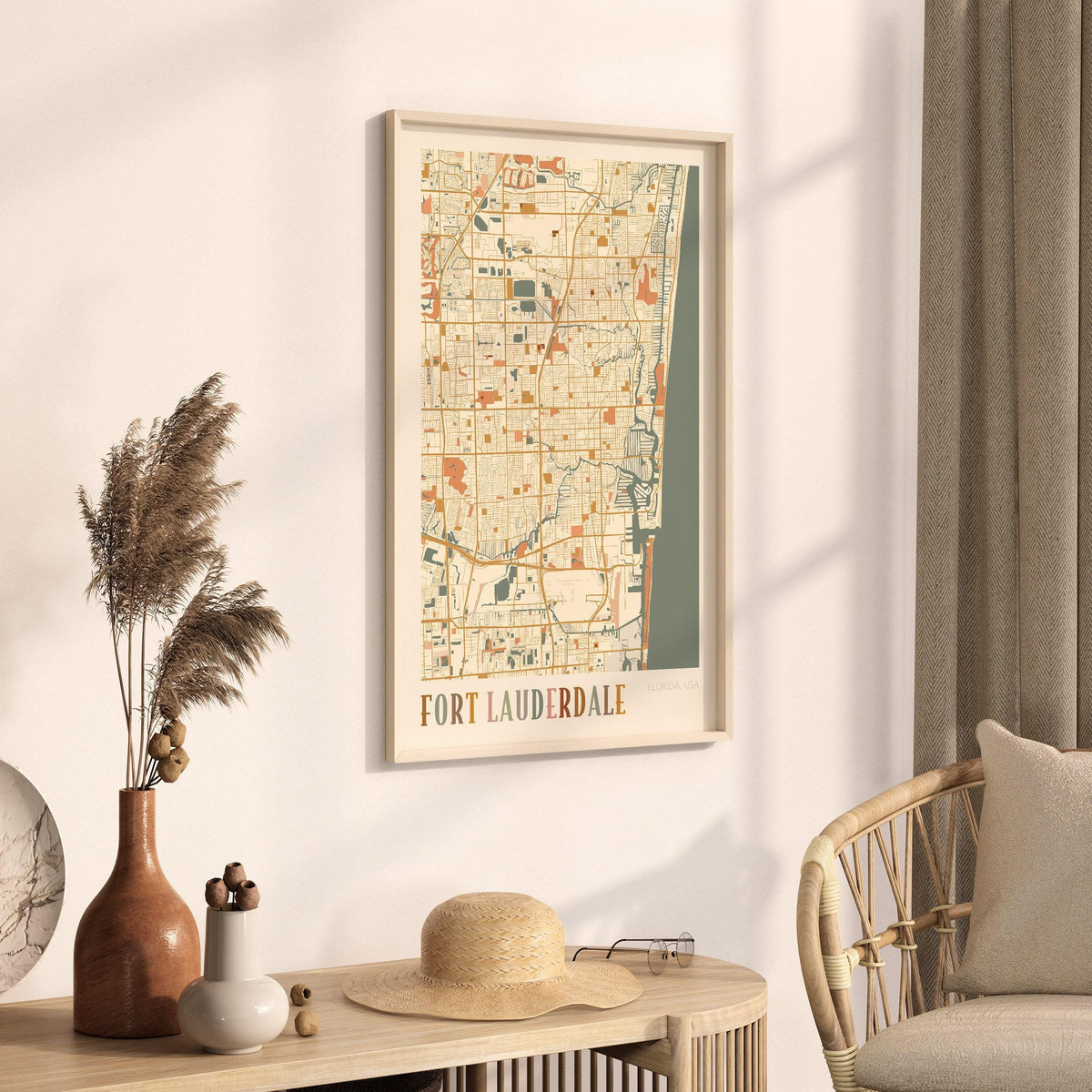 fort lauderdale, florida map poster - image 2