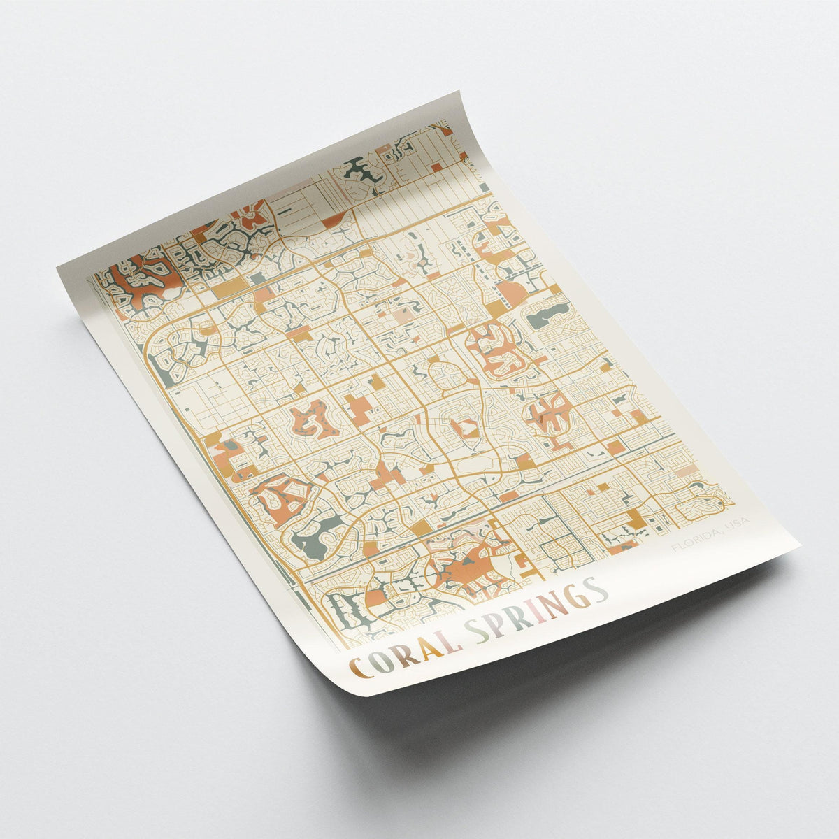 coral springs, florida map poster - image 4