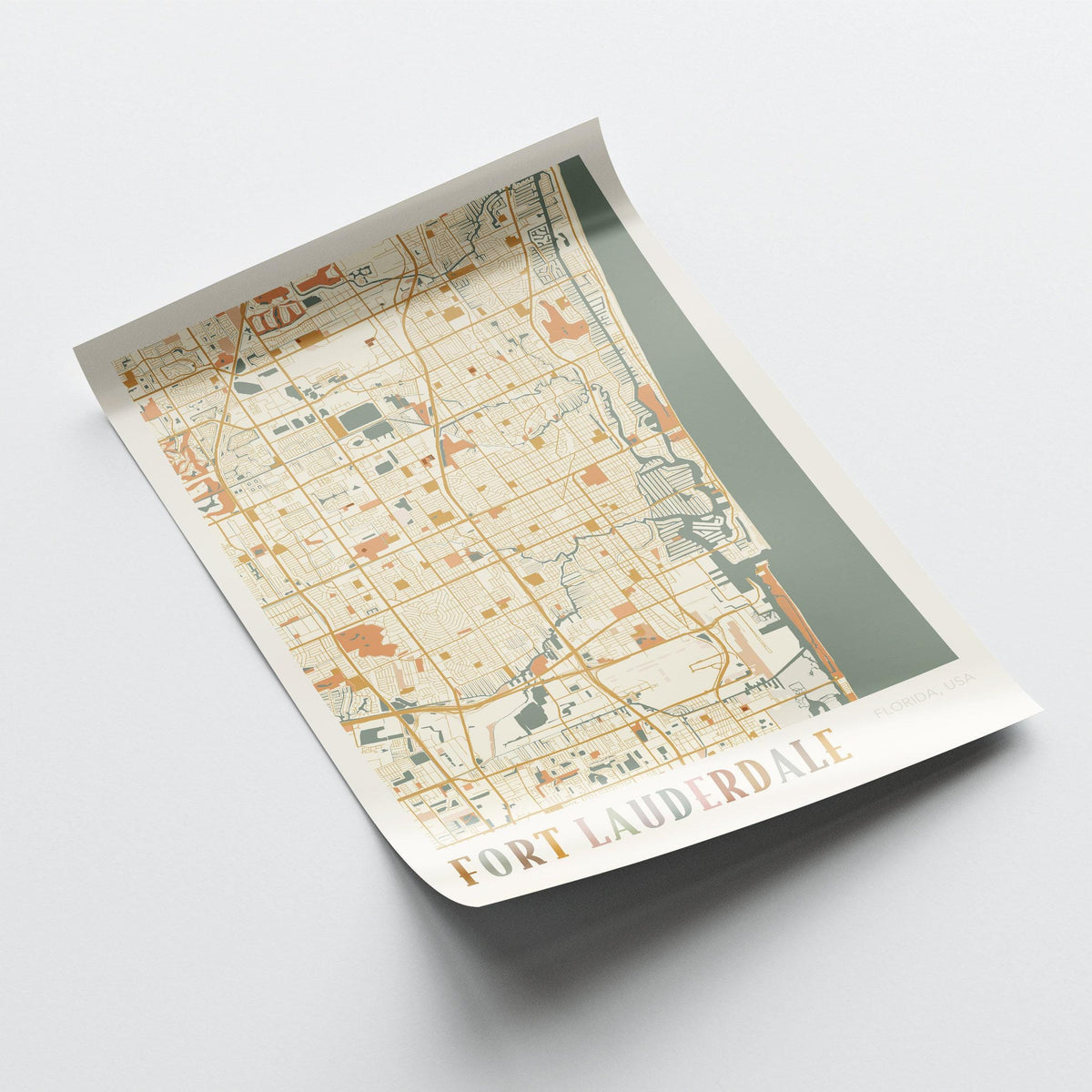 fort lauderdale, florida map poster - image 4