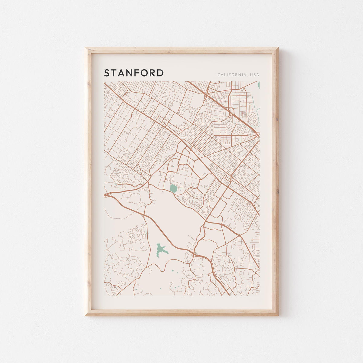 stanford, california map poster - image 1