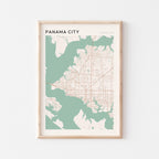 panama city, florida map poster - image 1