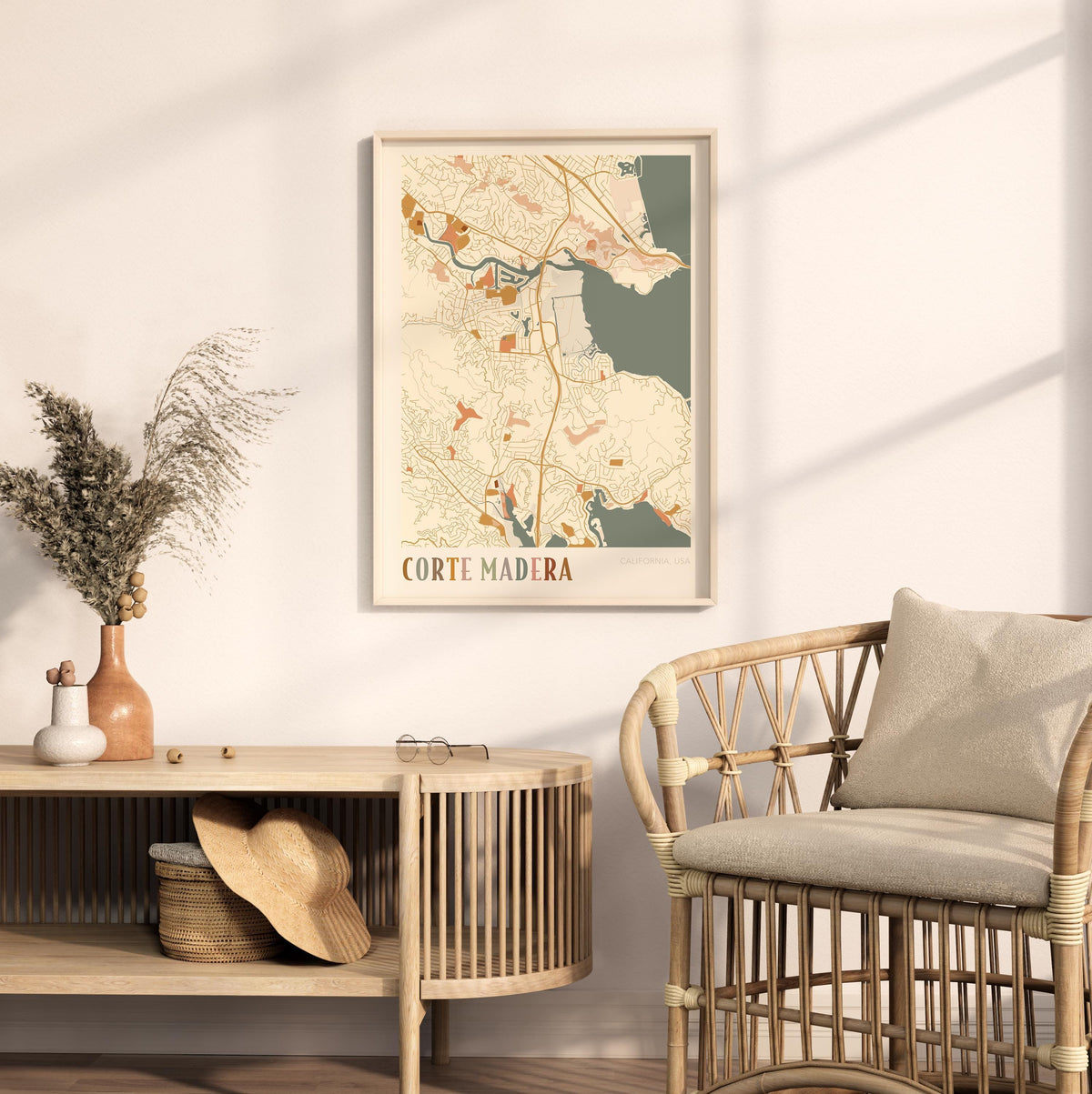 corte madera, california map poster - image 3
