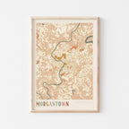 morgantown, west virginia map poster - image 1