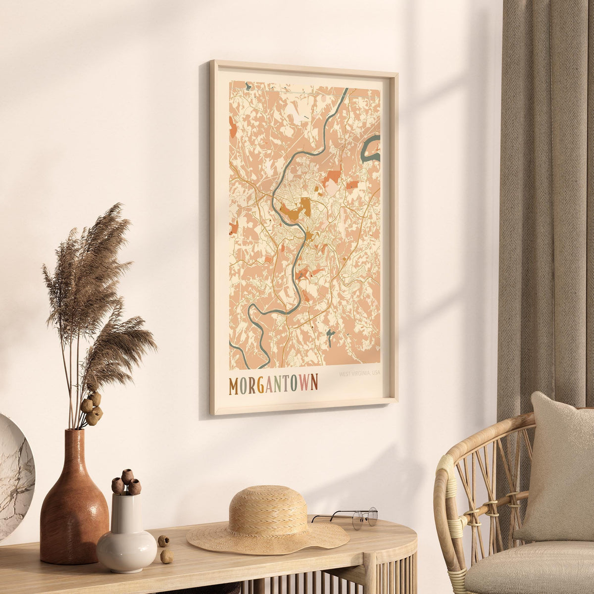 morgantown, west virginia map poster - image 2
