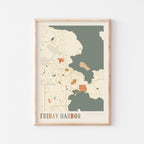 friday harbor, washington map poster - image 1