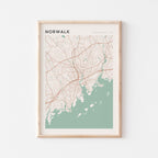 norwalk, connecticut map poster - image 1