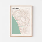 carlsbad, california map poster - image 1