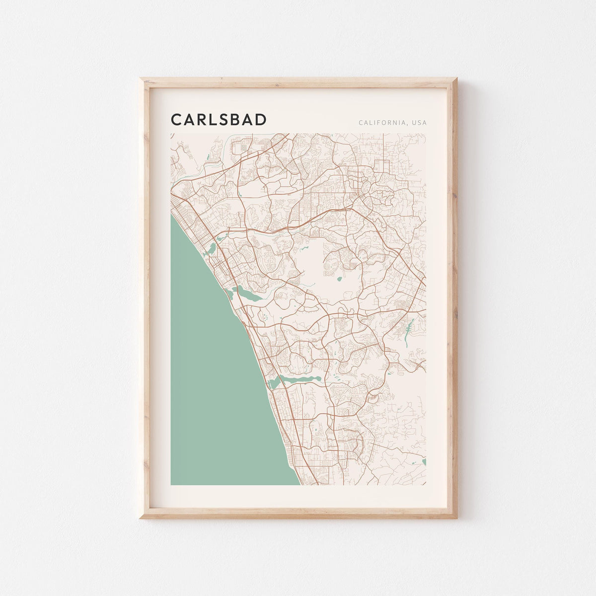carlsbad, california map poster - image 1
