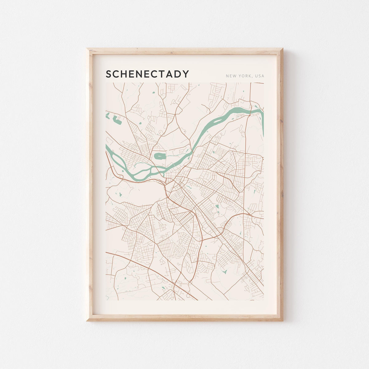 schenectady, new york map poster - image 1