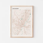 jackson, mississippi map poster - image 1