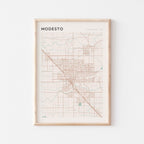 modesto, california map poster - image 1