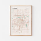 topeka, kansas map poster - image 1