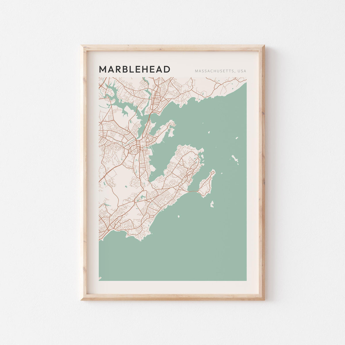 marblehead, massachusetts map poster - image 1