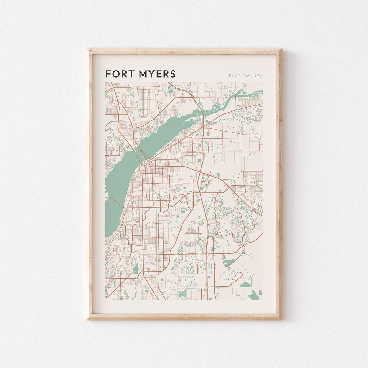 fort myers, florida map poster - image 1