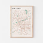 tuscaloosa, alabama map poster - image 1