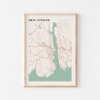 new london, connecticut map poster - image 1