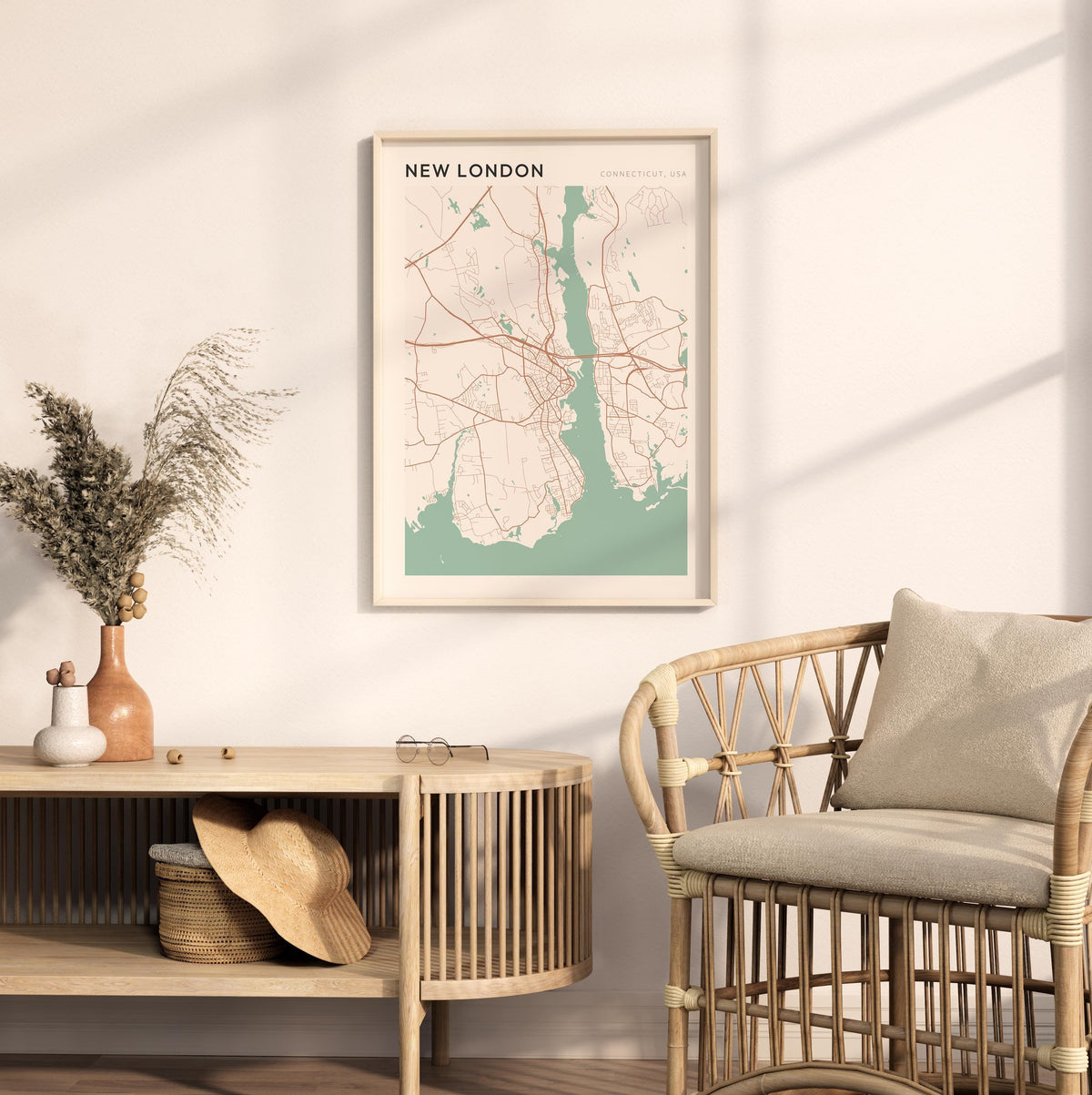 new london, connecticut map poster - image 3