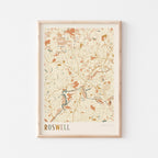 roswell, georgia map poster - image 1