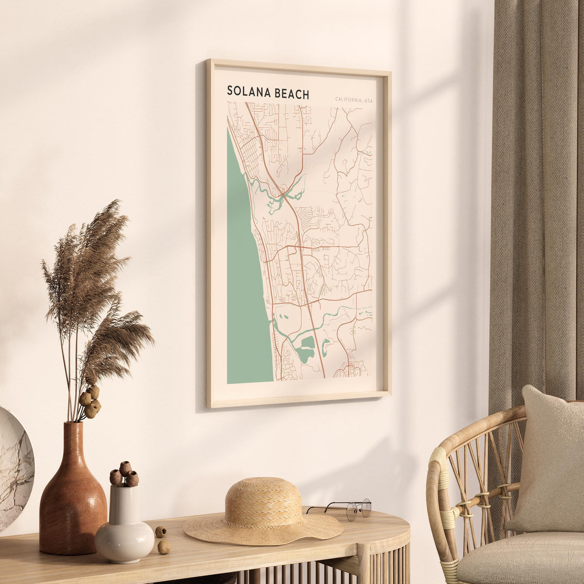solana beach, california map poster - image 2