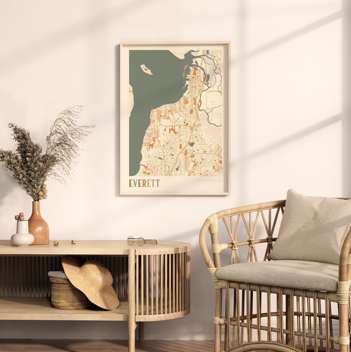 everett, washington map poster - image 3