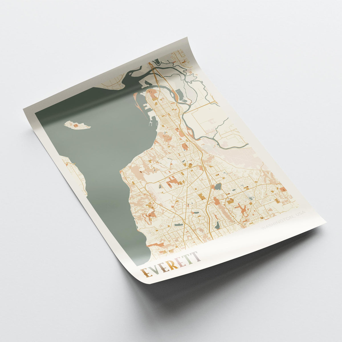 everett, washington map poster - image 4