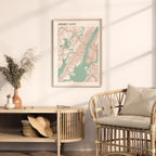 jersey city, new jersey map poster - image 3