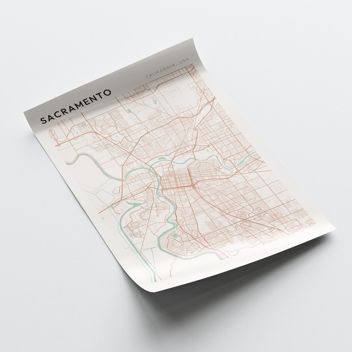 sacramento, california map poster - image 4