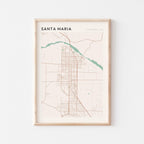 santa maria, california map poster - image 1