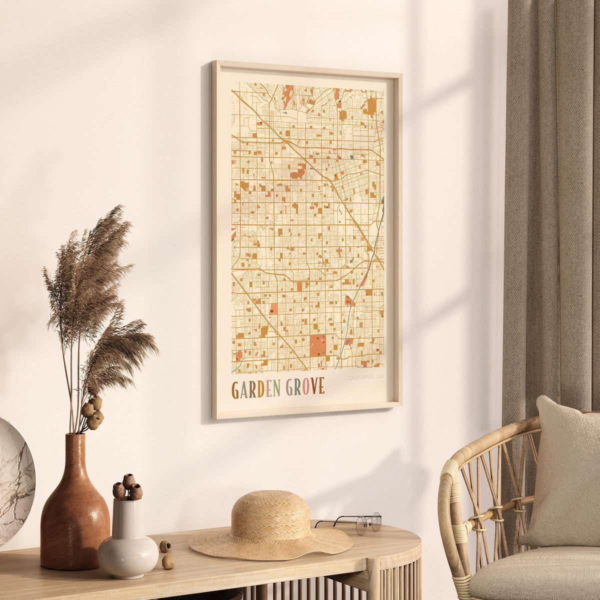 garden grove, california map poster - image 2