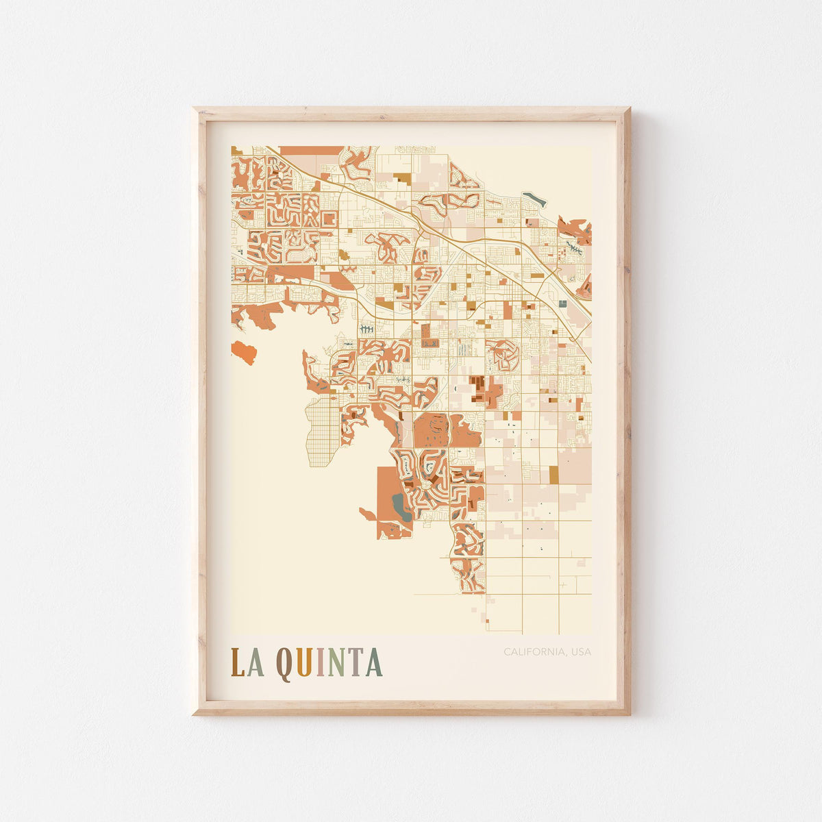 la quinta, california map poster - image 1