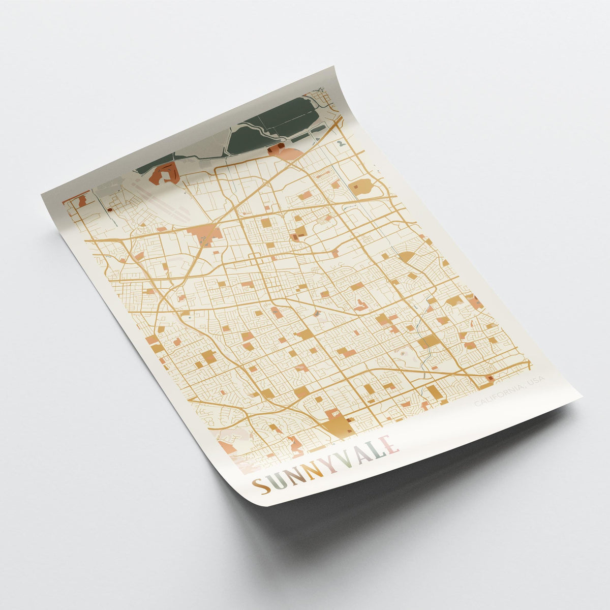 sunnyvale, california map poster - image 4